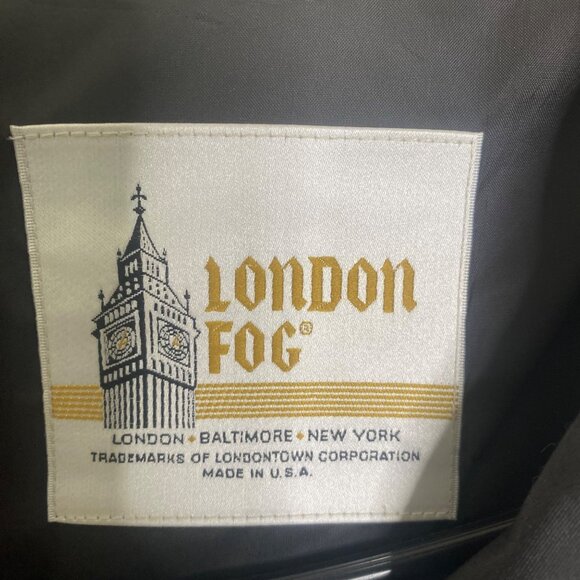 London Fog Trench Coat Womens Size 10 R Khaki Black Belted Removeable Hood - Picture 2 of 13